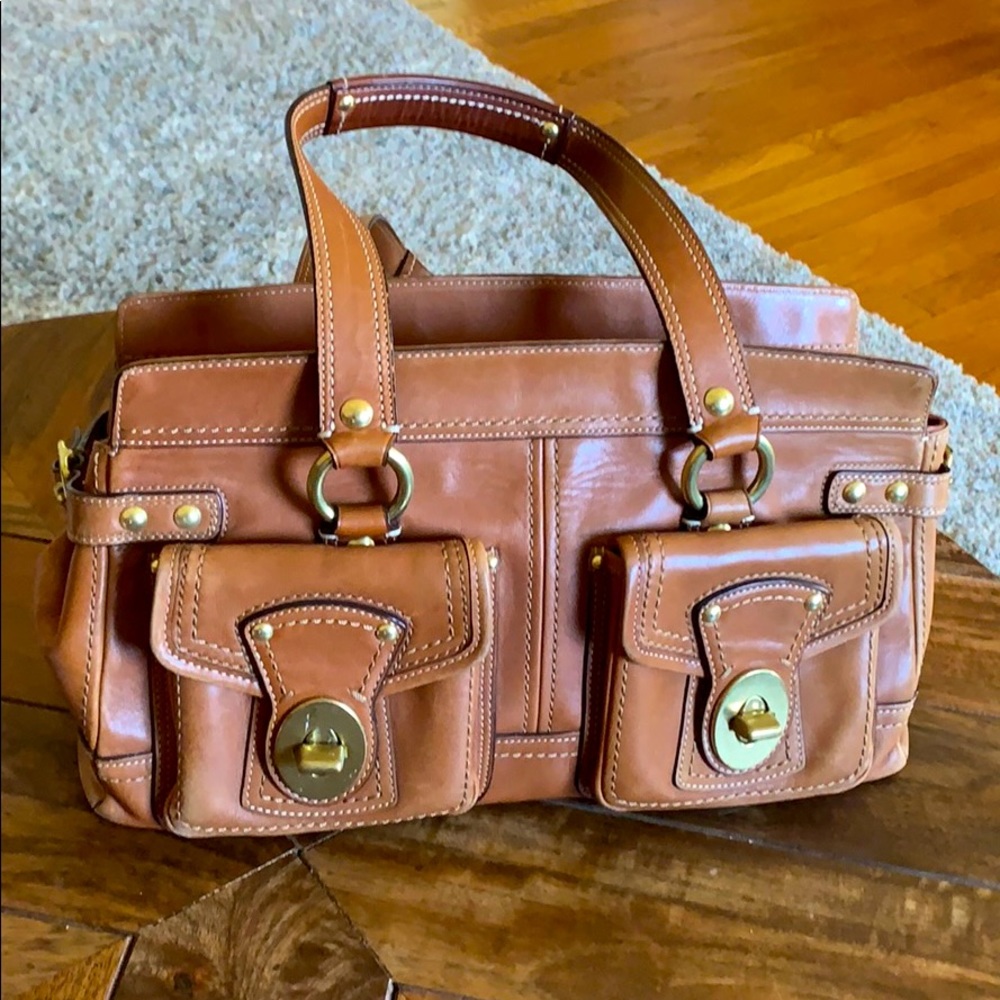 Coach handbag, cognac